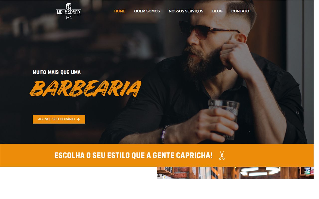 Site desenvolvido para Mr. Barber