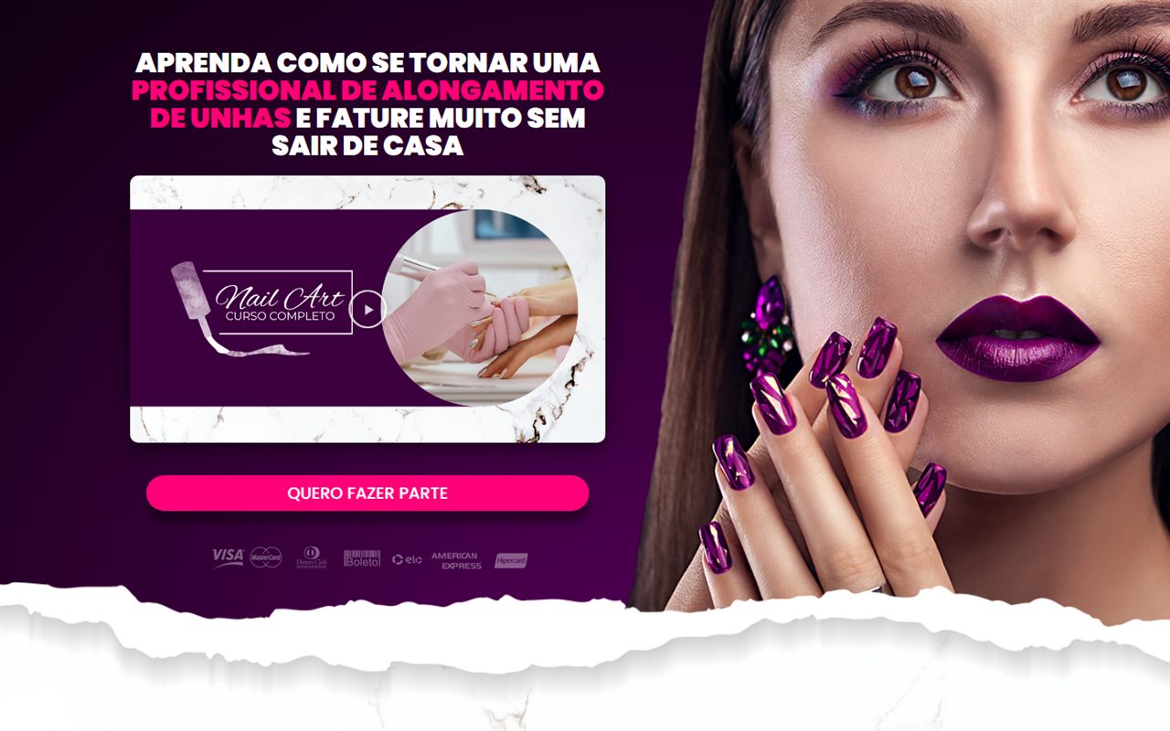 Site desenvolvido para Nail Art — Curso Completo
